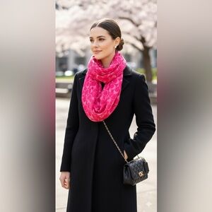 Coach Fuchsia Signature Pattern Scarf